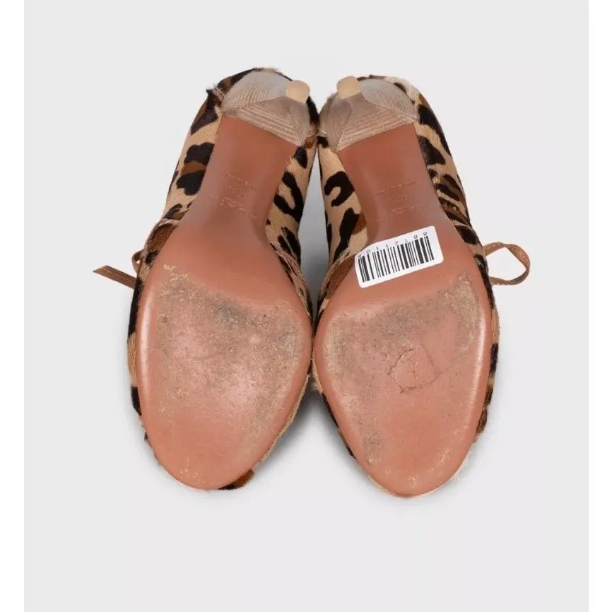 Alaïa Brown Leather Lace-Up Ankle Boots - Size 37.5 pre-owned Brown Leather Good - Box View