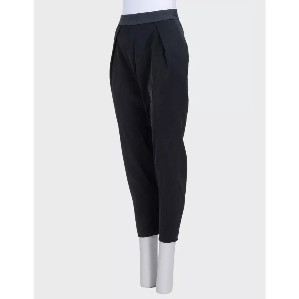 Issey Miyake Black Fitted Trousers - US 2 | XS pre-owned Black Good - Back View