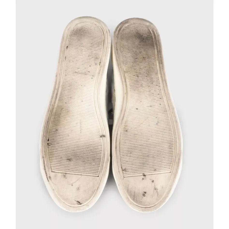 Chanel White Perforated Textile Lace-Up Sneakers EU 38 pre-owned White Lace Good - Box View