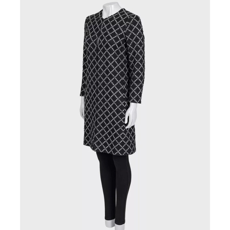 Chanel NWOT Chanel Black Printed Coat EU34/XS Pre-owned Bla