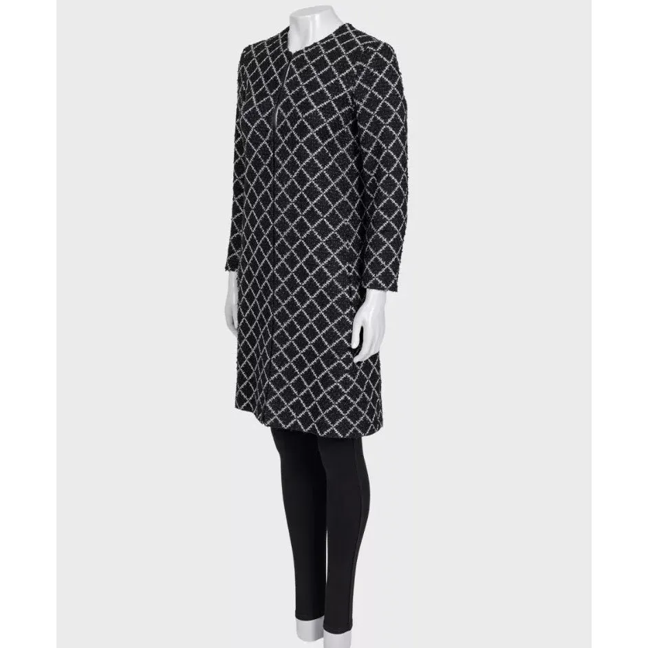 Chanel NWOT Chanel Black Printed Coat  EU34/XS Pre-owned Black Never worn - Back View