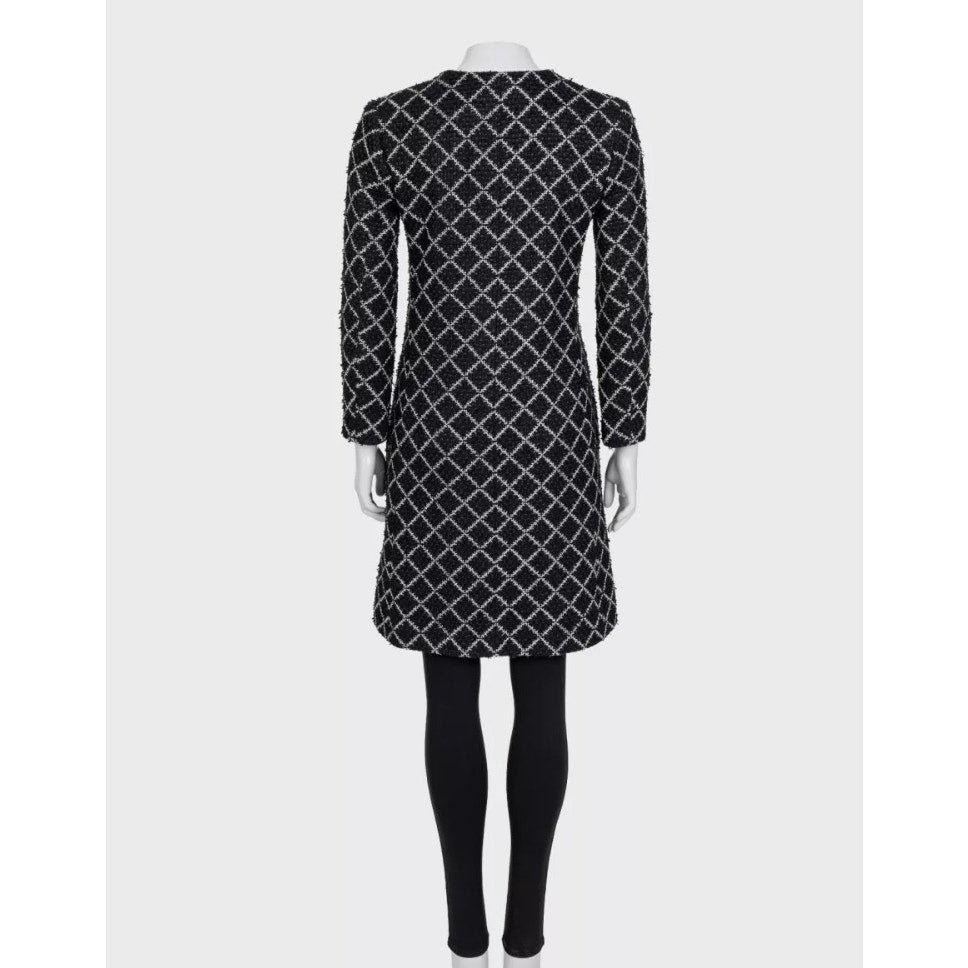 Chanel NWOT Chanel Black Printed Coat EU34/XS Pre-owned Bla