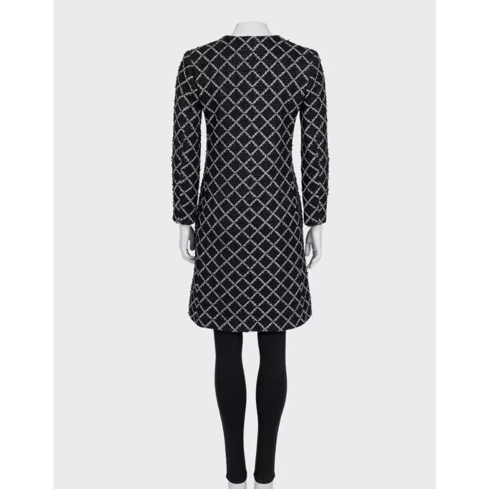 Chanel NWOT Chanel Black Printed Coat  EU34/XS Pre-owned Black Never worn - Inside View