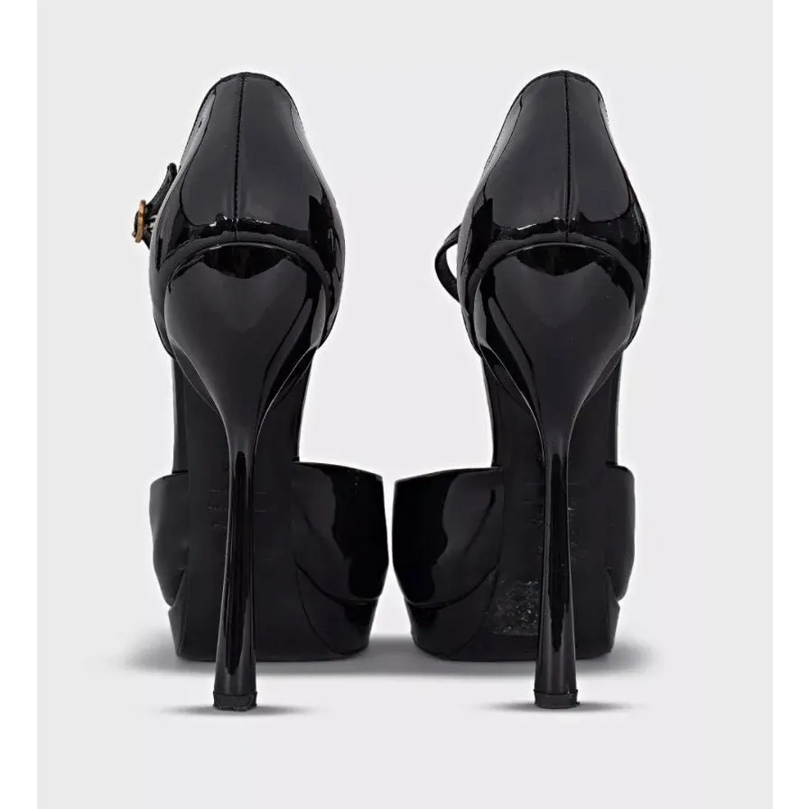 Alexander McQueen Black Patent Leather Sculpted Pumps Sz.37.5 Pre-owned Black Leather Good - Model View