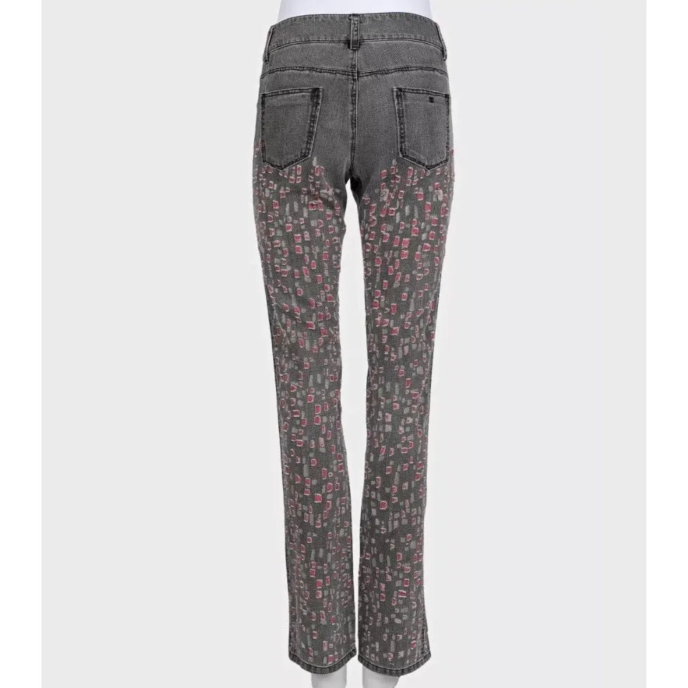 Chanel Gray Skinny Fit Jeans Sz.36 Pre-owned Grey Cotton Good - Inside View