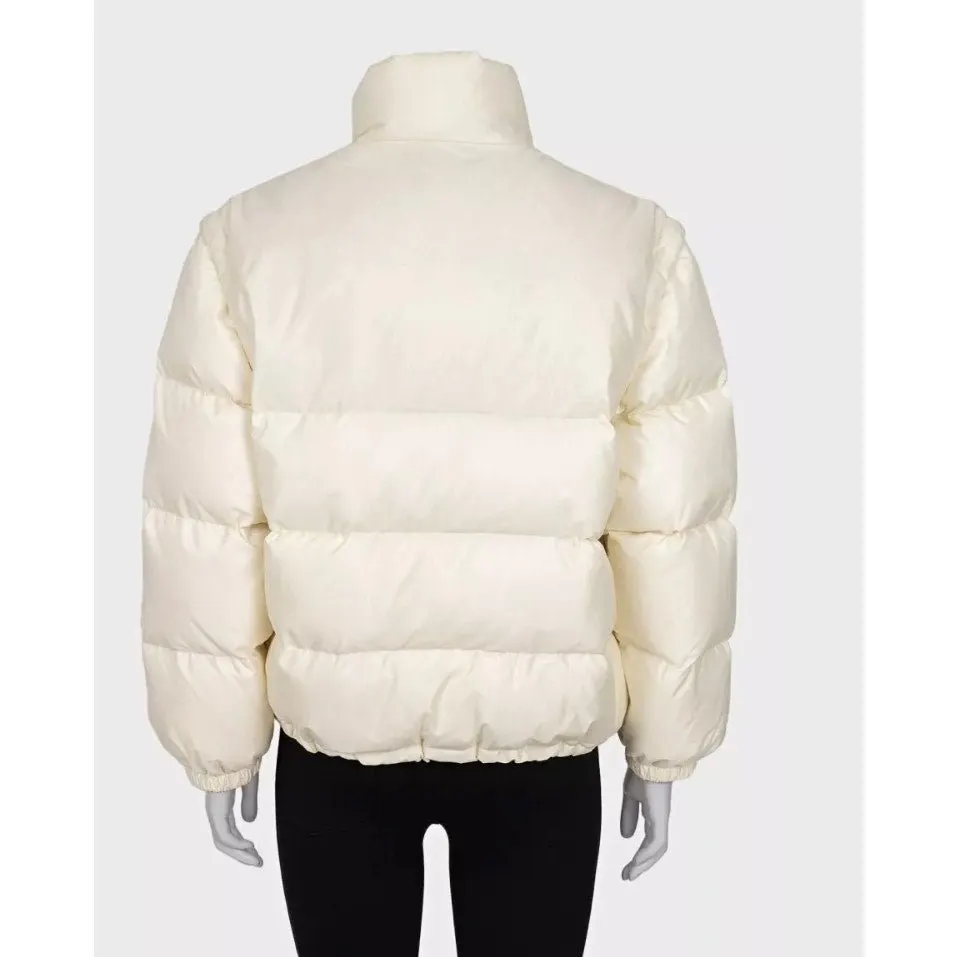 Gucci White Down Detachable Sleeves Jacket Sz.40 IT Pre-owned White Cotton Good - Inside View