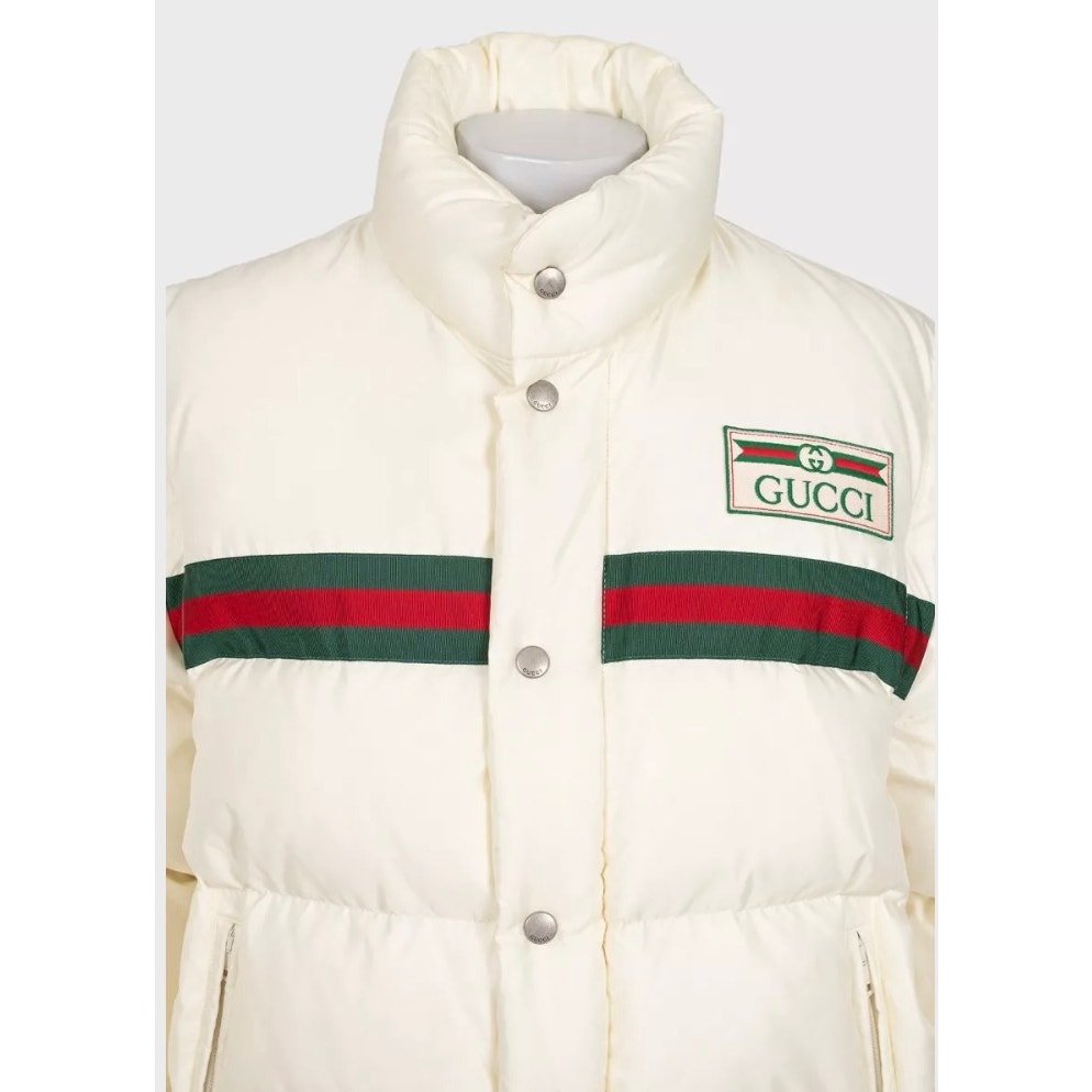 Gucci Gucci White Down Detachable Sleeves Jacket Sz.40 IT P