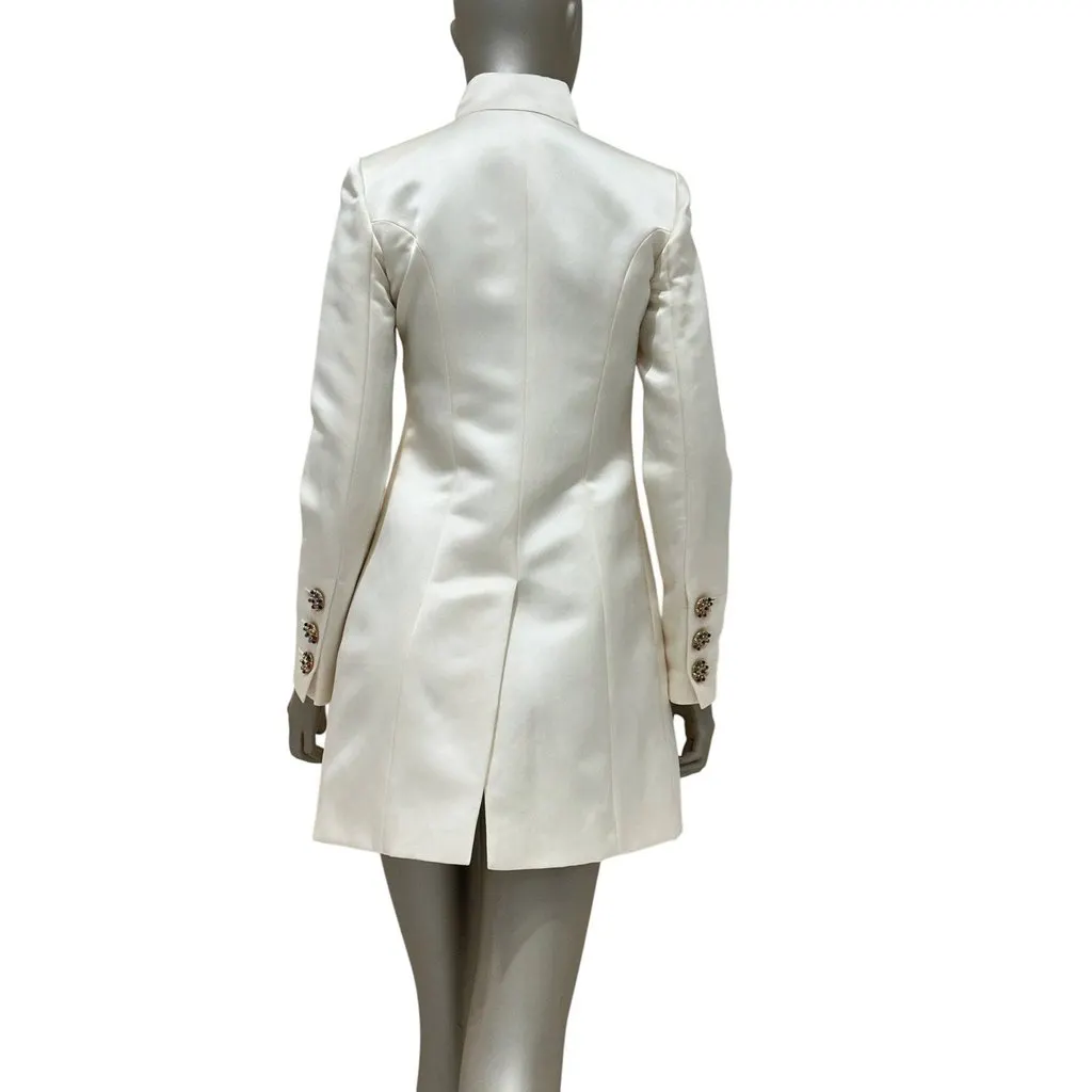 Chanel Chanel Beige Silk Coat Jacket - FR36/S Beige Silk Good - Inside View