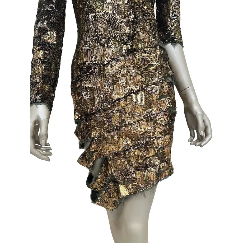 Balmain Balmain Gold Sequin Dress - SS10 Collection Size 38 Pre-owned Gold Good - Box View