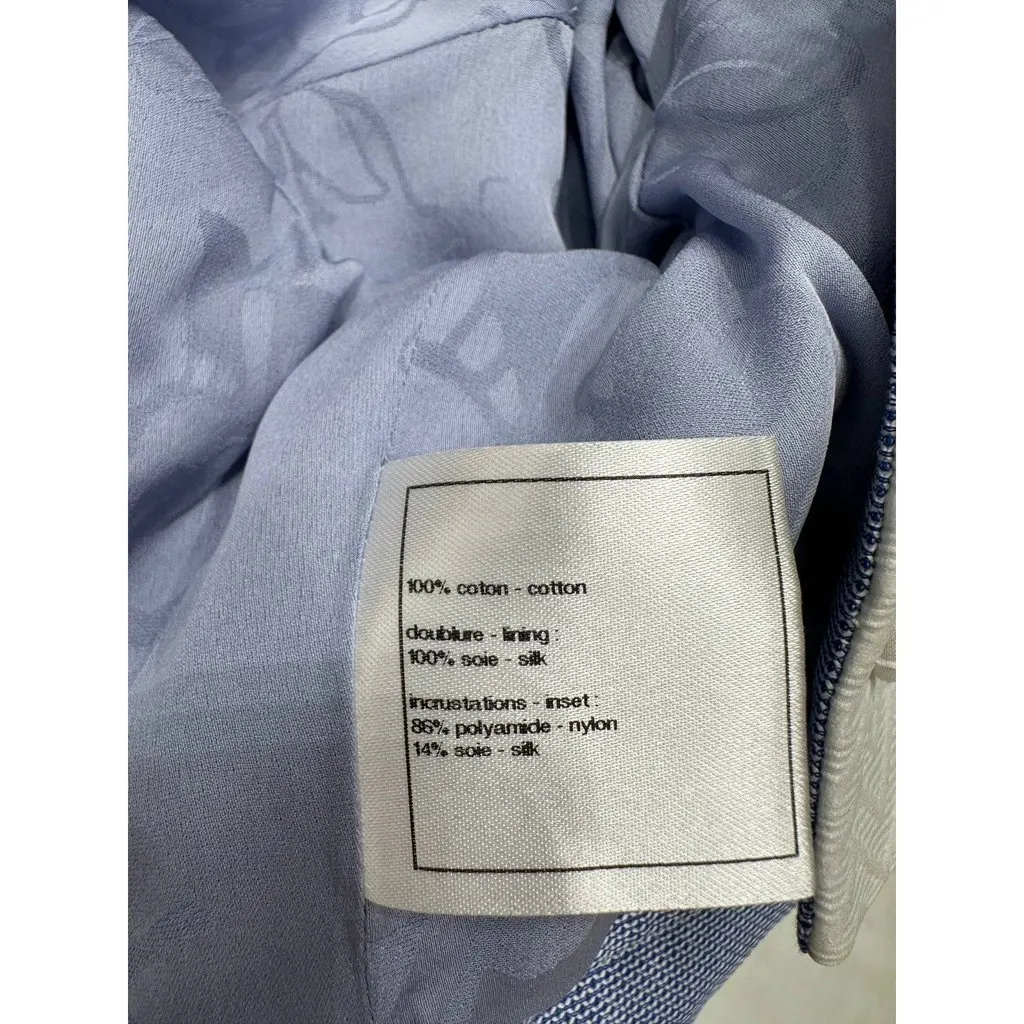 Chanel Chanel Blue Dress with Cape – Spring 2013 Collection – Sz. 36 Pre-owned Blue Cotton Good - Box View
