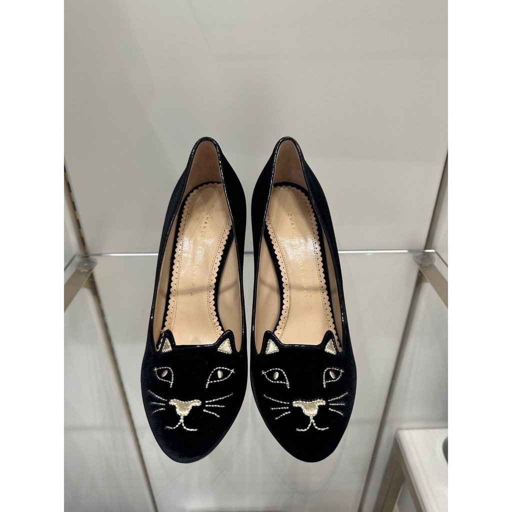 Charlotte Olympia NWOB Charlotte Olympia Black Velvet Kitty