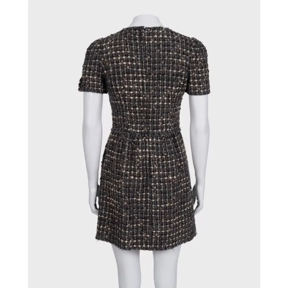 Dolce & Gabbana Dolce & Gabbana Gray Tweed Dress - Size40/ S Pre-owned Grey Tweed Good - Inside View
