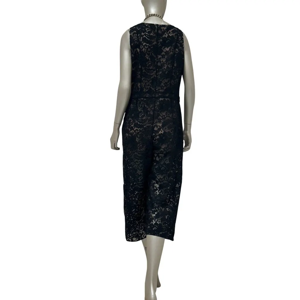 Chanel Black Lace Evening Jumpsuit - Size 44 Pre-owned Black Lace Good - Inside View