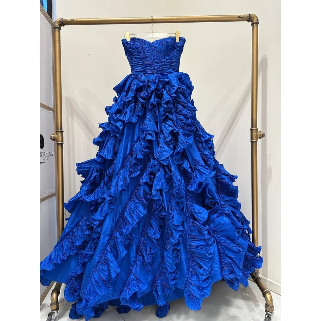 Oscar de la Renta NWT Oscar de la Renta Pre-Fall 2008 Runway Dress Sz.36 Pre-owned Blue Never worn, with tag - Back View