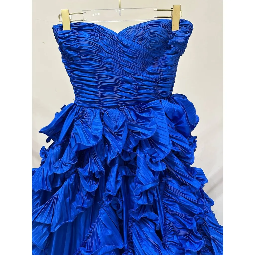 Oscar de la Renta NWT Oscar de la Renta Pre-Fall 2008 Runway Dress Sz.36 Pre-owned Blue Never worn, with tag - Inside View