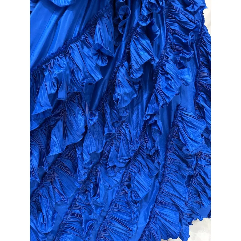 Oscar de la Renta NWT Oscar de la Renta Pre-Fall 2008 Runway Dress Sz.36 Pre-owned Blue Never worn, with tag - Model View