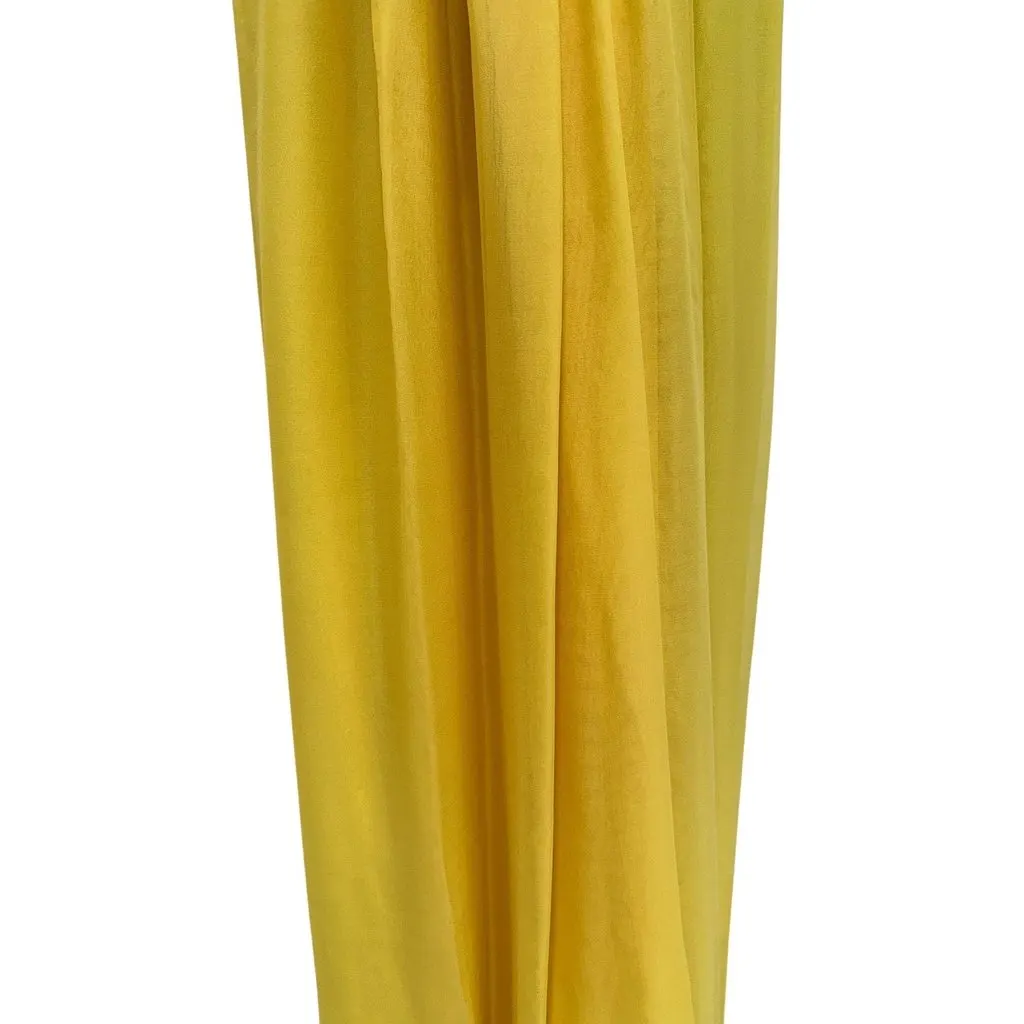 Dolce & Gabbana Yellow Silk Bow Maxi Dress Sz.38 Pre-owned Yellow Silk Good - Inside View