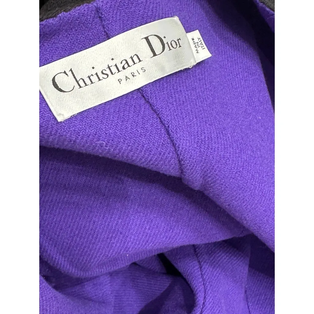 Christian Dior Reversible Wool & Angora Coat Dress US 8 Pre-owned Black Wool Good - Box View