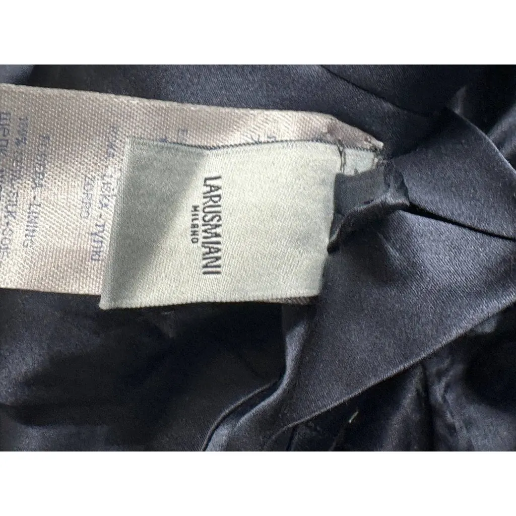 larusmiani Black Wool Coat Size 40 Pre-owned Black Wool Good - Back View