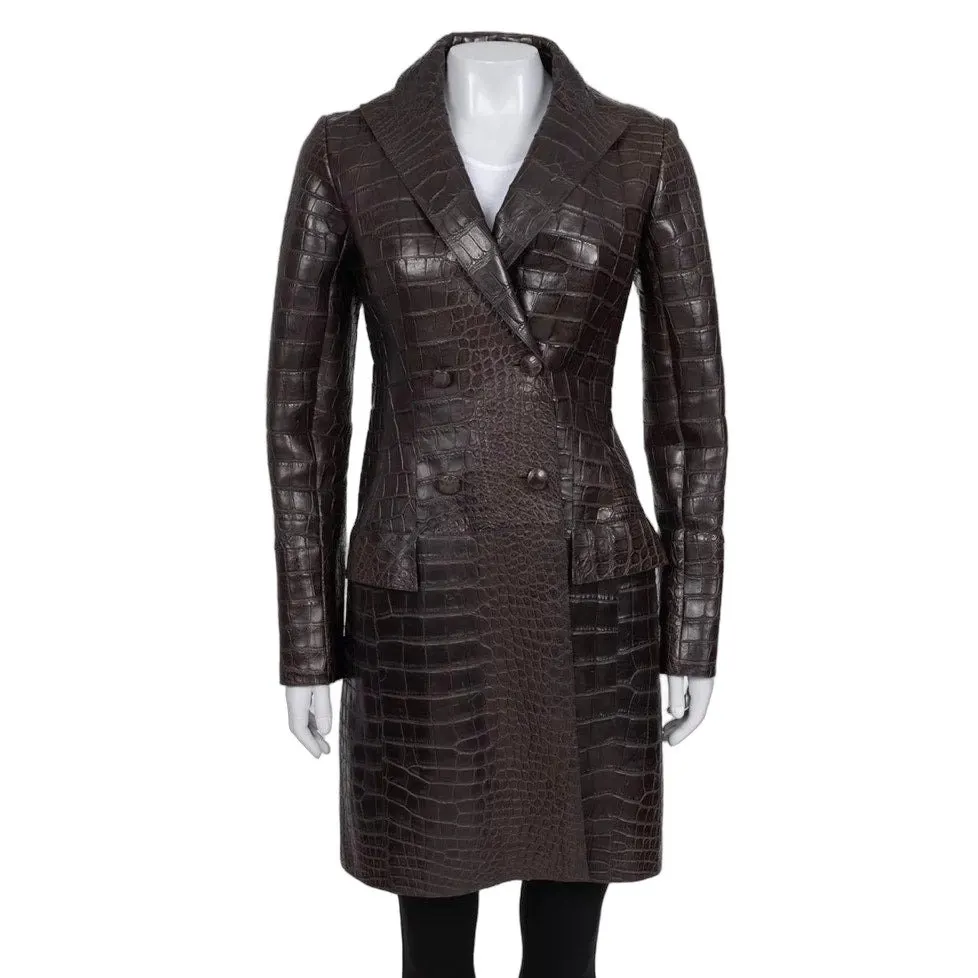 valentino Leather & Coat - IT 38 Pre-owned MultiColor Leather Good - Front View
