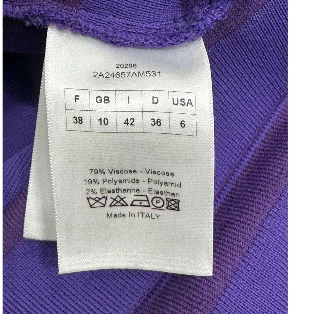 Christian Dior Purple Ruffle Shift Dress - Size 38 Pre-owned Purple Good - Model View
