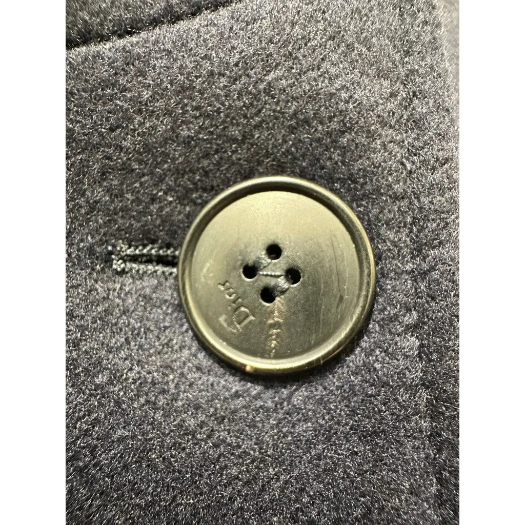 Christian Dior Navy Cashmere Hooded Oversized Coat Sz.38 Pre-owned Navy Wool Good - Inside View