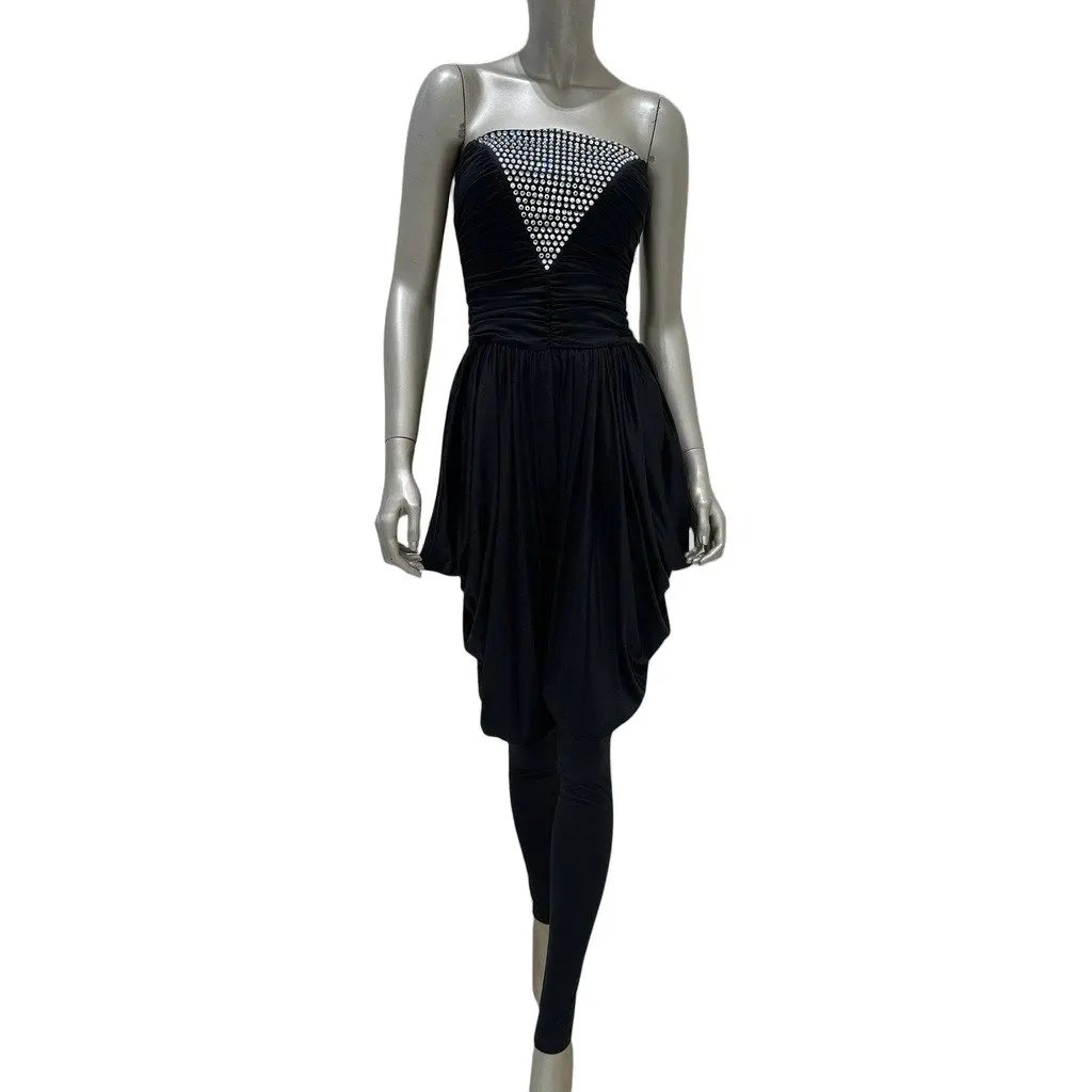 Balmain Embellished Corset Evening Jumpsuit FR 40 Pre-owned Black Good - Front View