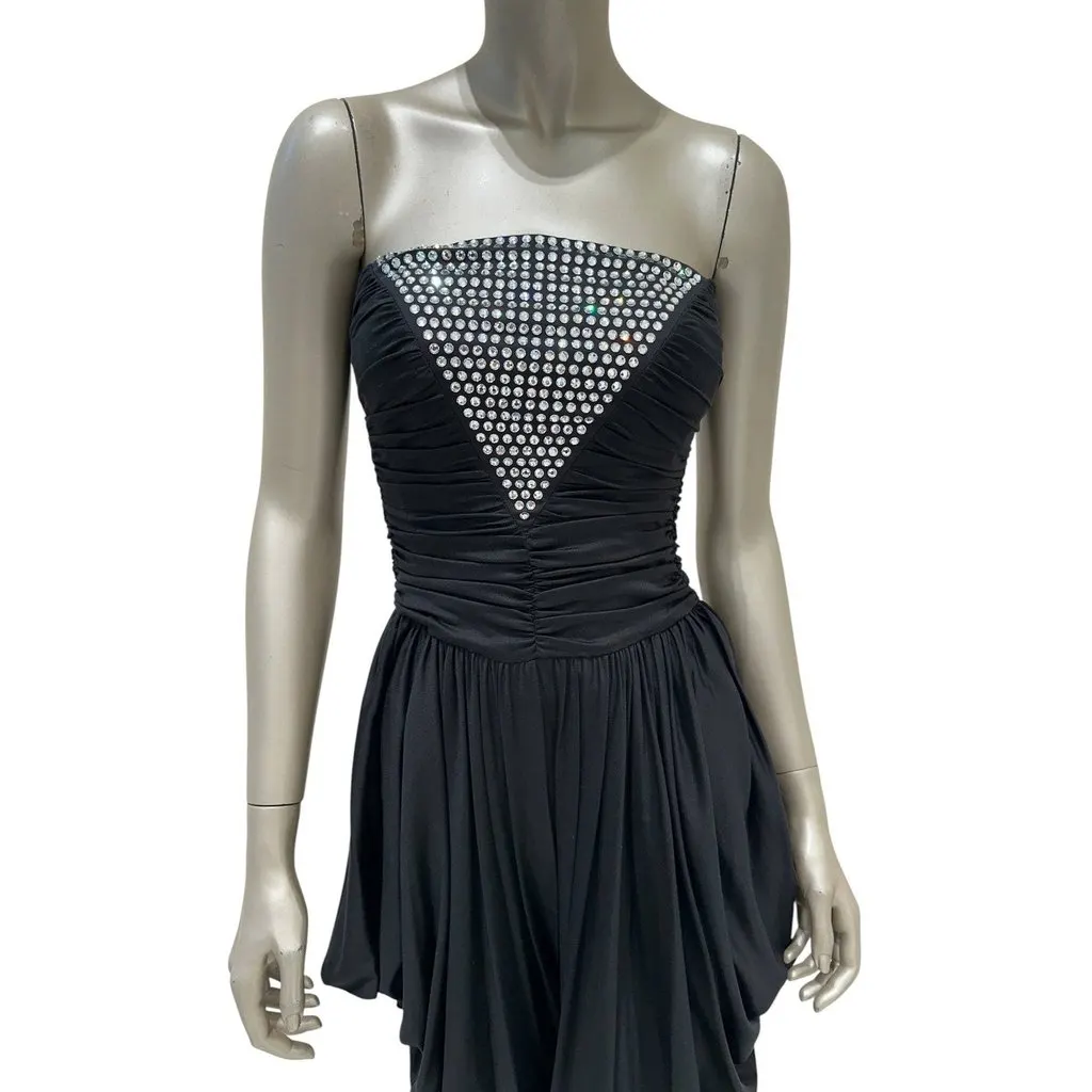 Balmain Embellished Corset Evening Jumpsuit FR 40 Pre-owned Black Good - Inside View