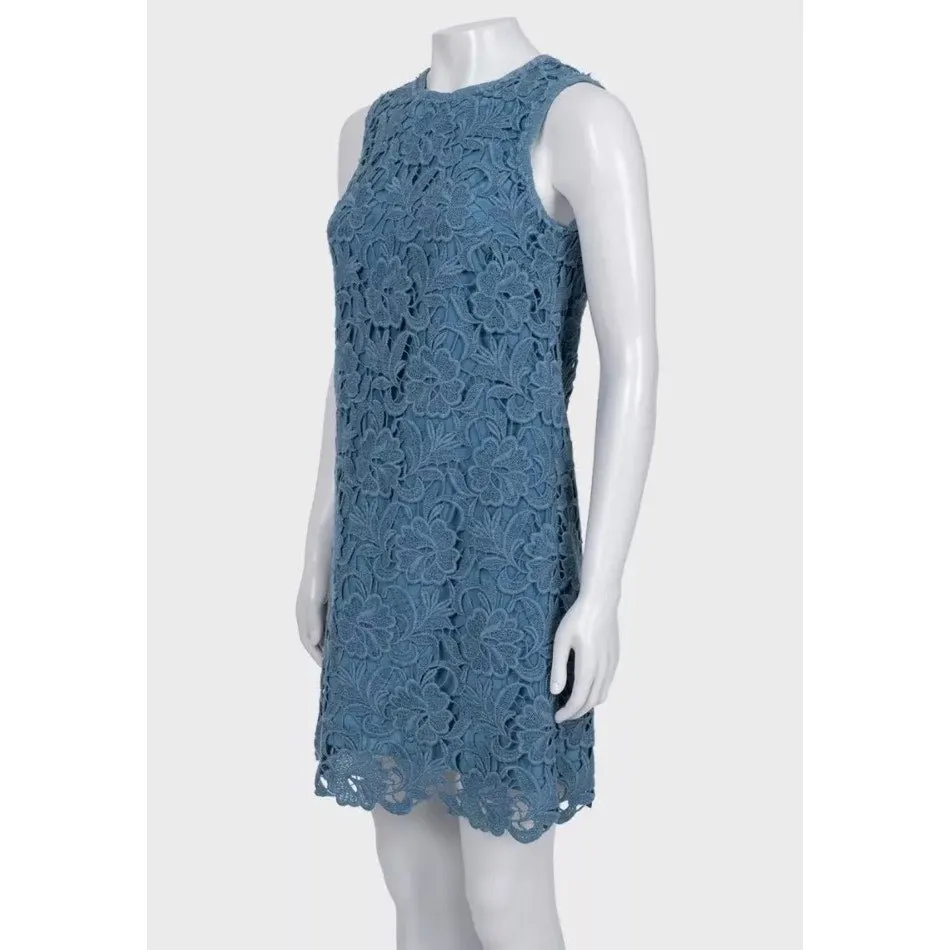 Dolce & Gabbana Light Blue Lace Straight Dress IT40/S Pre-owned Blue Lace Never worn - Back View