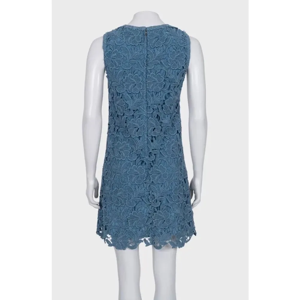 Dolce & Gabbana Light Blue Lace Straight Dress IT40/S Pre-owned Blue Lace Never worn - Inside View