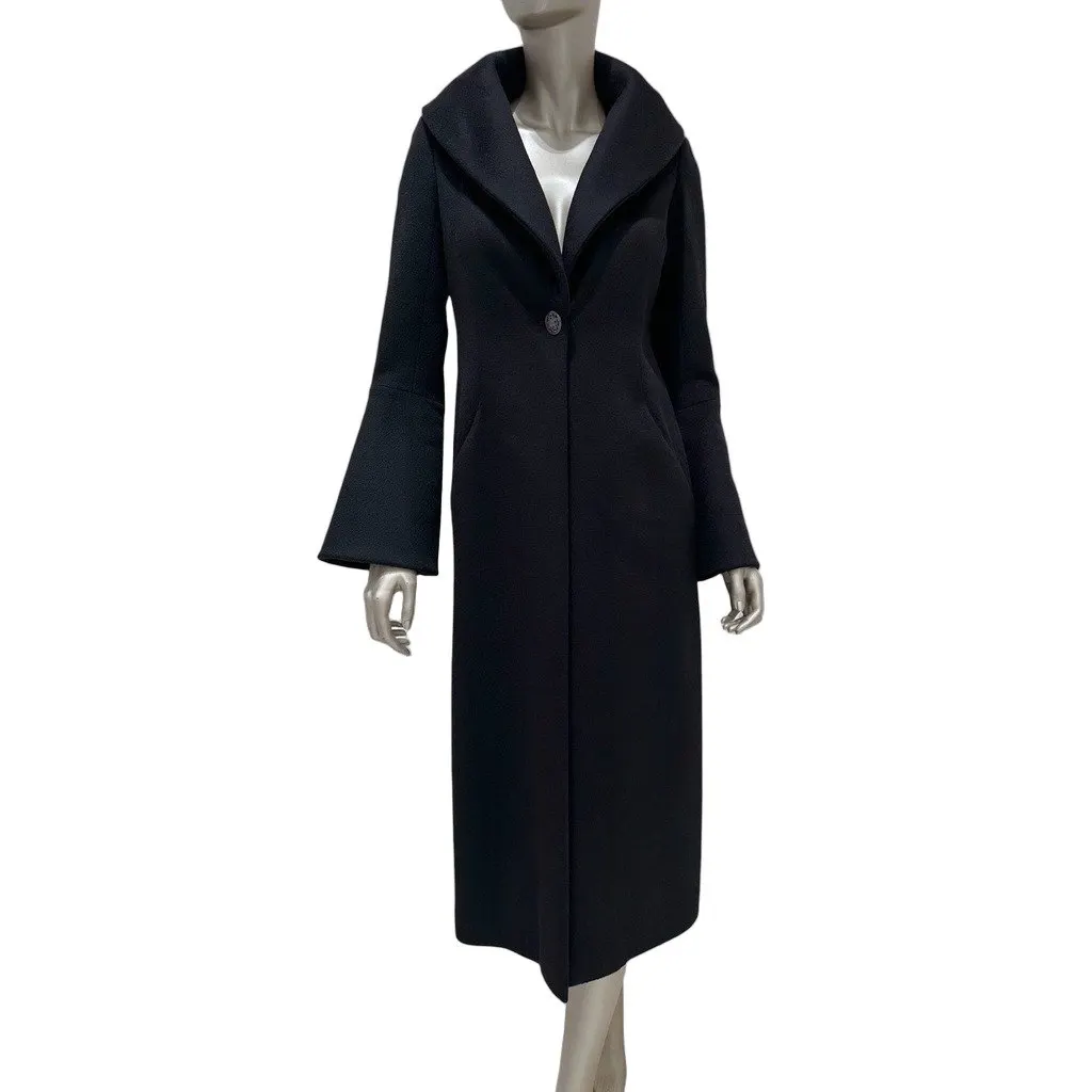 Chanel Rare Cashmere & Wool Bell Sleeve Coat FR 36 Pre-owned Red Wool Good - Front View