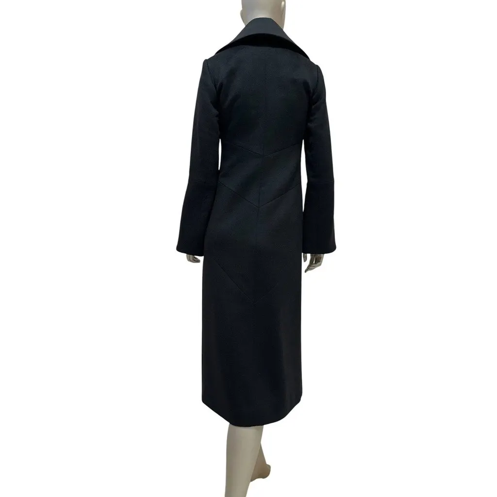 Chanel Rare Cashmere & Wool Bell Sleeve Coat FR 36 Pre-owned Red Wool Good - Back View