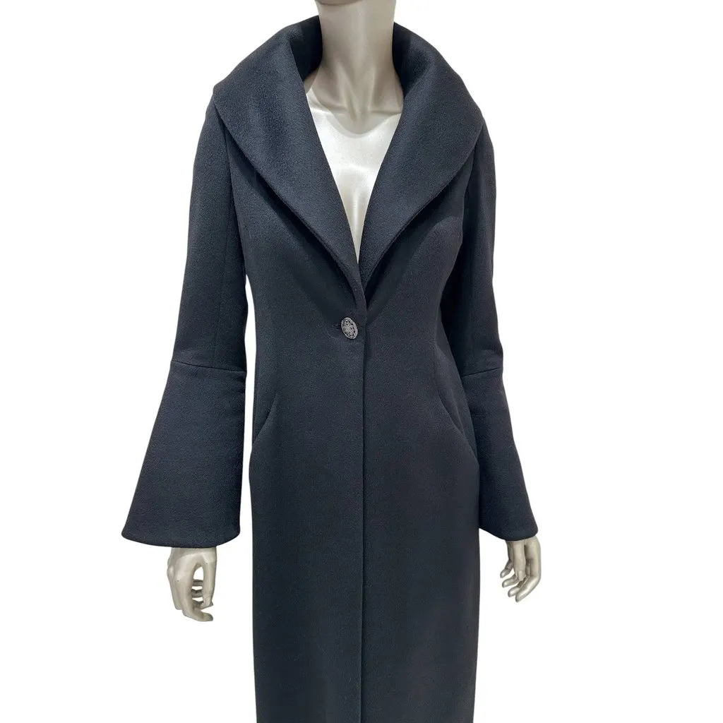 Chanel Rare Cashmere & Wool Bell Sleeve Coat FR 36 Pre-owned Red Wool Good - Inside View