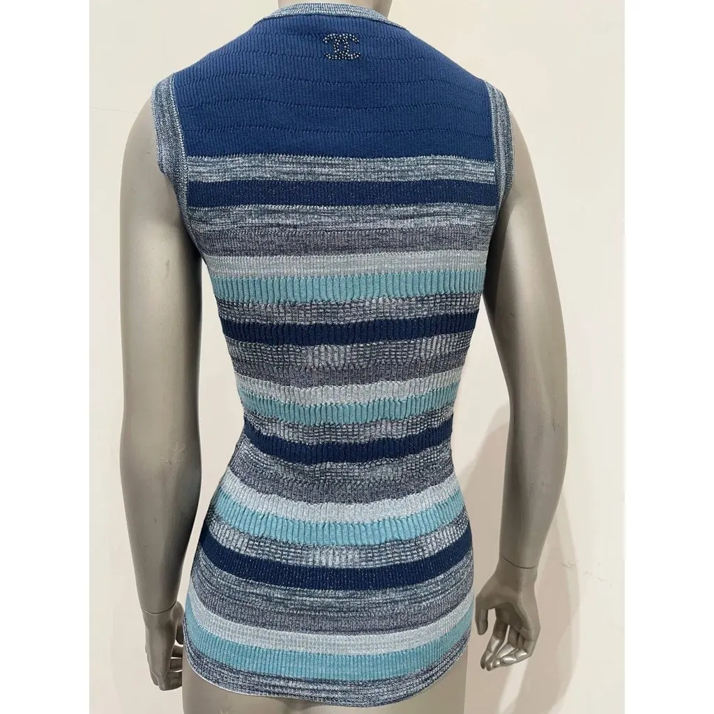 Chanel Tank Top - Versatile FR 38 Pre-owned MultiColor Good - Back View
