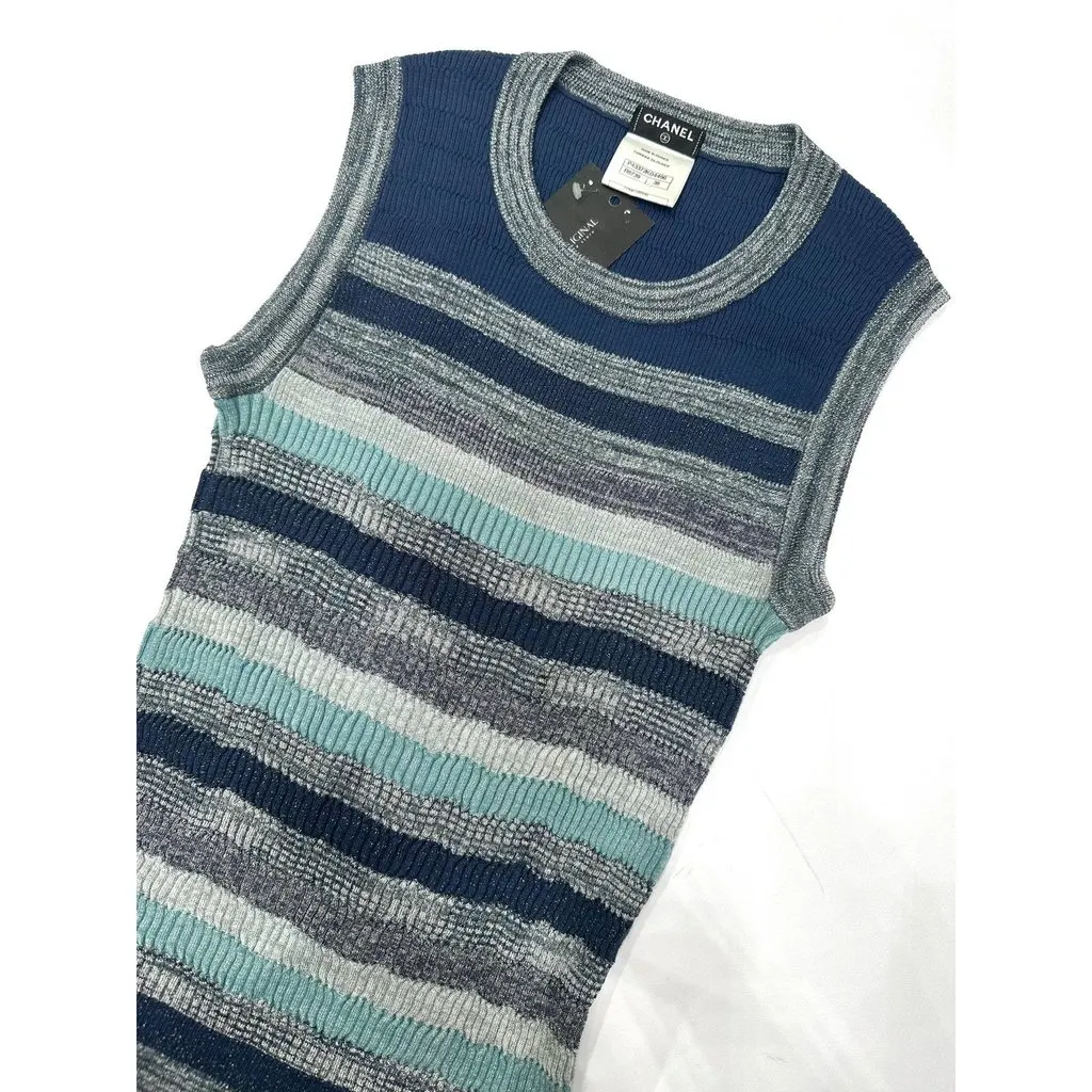 Chanel Tank Top - Versatile FR 38 Pre-owned MultiColor Good - Inside View