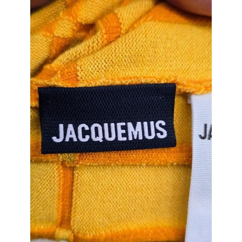 Jacquemus Maille Malha Orange Knit Mini Dress EU 36 Pre-owned Orange Never worn - Box View