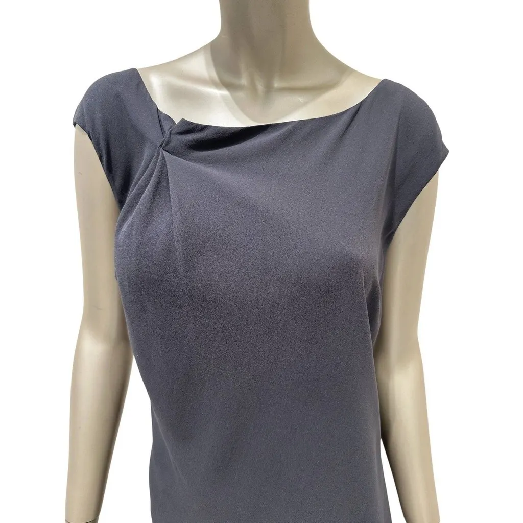 Brunello Cucinelli Gray Silk Open Back Maxi Dress Sz.M Pre-owned Grey Silk Good - Back View