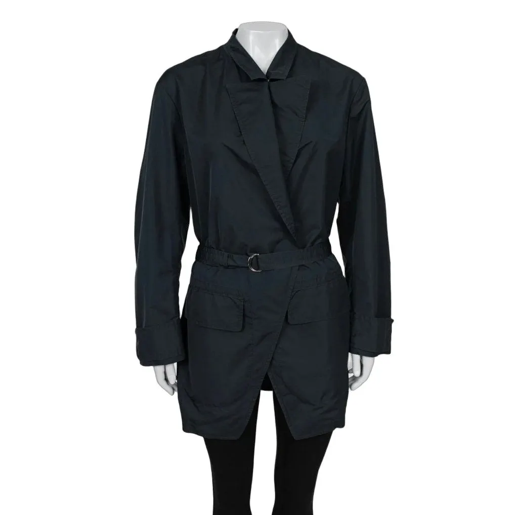 Saint Laurent Blue Trench Coat Sz.42 Pre-owned Blue Never worn - Front View
