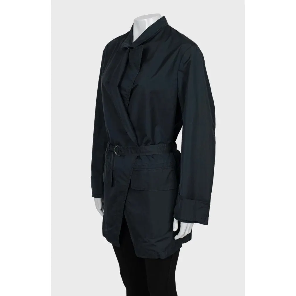 Saint Laurent Blue Trench Coat Sz.42 Pre-owned Blue Never worn - Back View