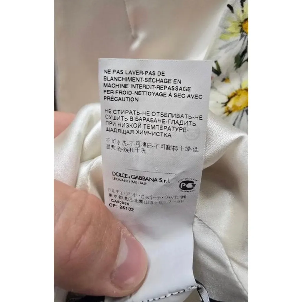 Dolce & Gabbana White Floral Sheath Dress IT 42 Pre-owned White Silk Good - Box View