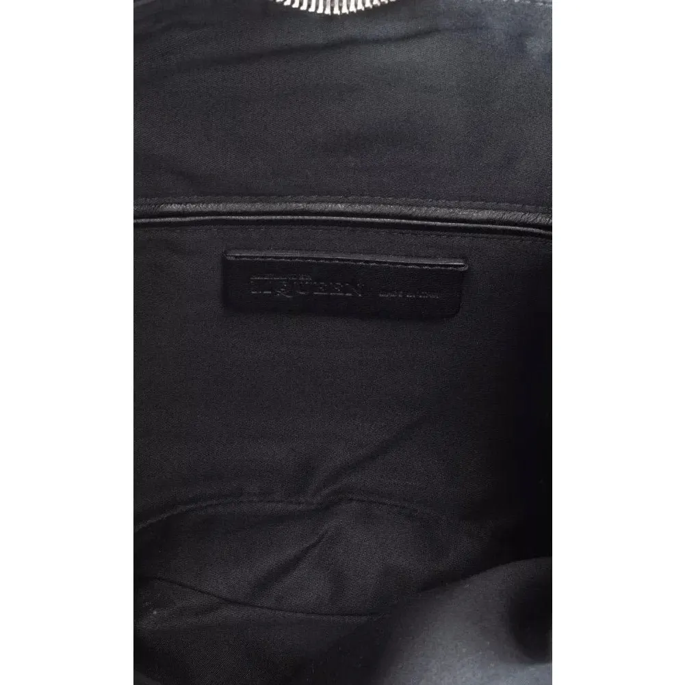 Alexander McQueen De Manta Blue Textile Clutch Pre-owned Blue Good - Model View