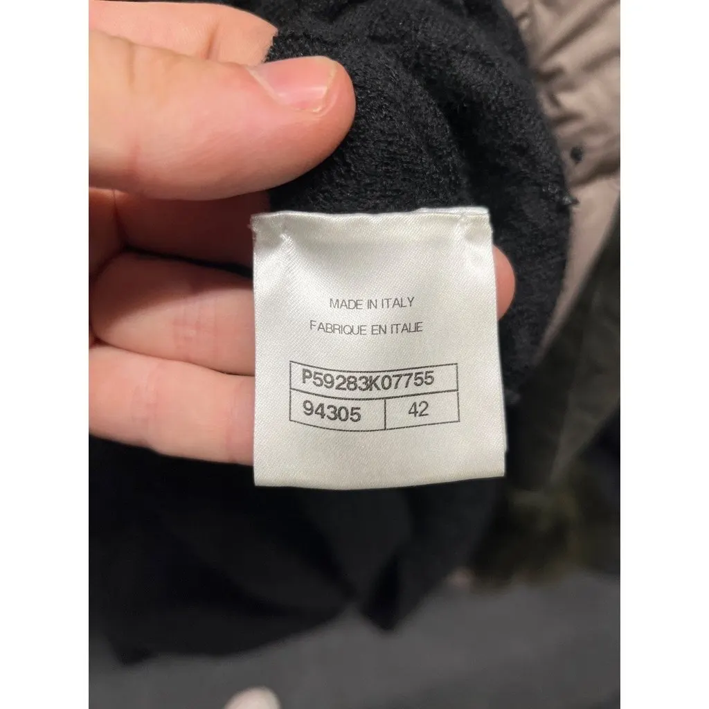 Chanel Black Cashmere & Silk Knit Midi Dress - Sz.42 (M) pre-owned Black Wool Good - Box View
