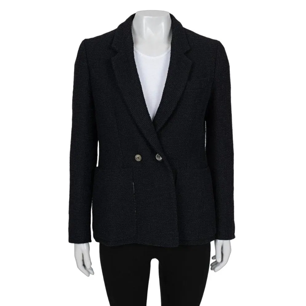 Saint Laurent Vintage Double-Breasted Jacket FR 42 Pre-owned Black Cotton Good - Front View