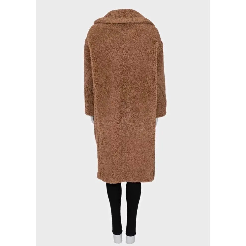 Max Mara Brown Teddy Coat - Luxurious & Warm Size L Pre-owned Brown Good - Inside View