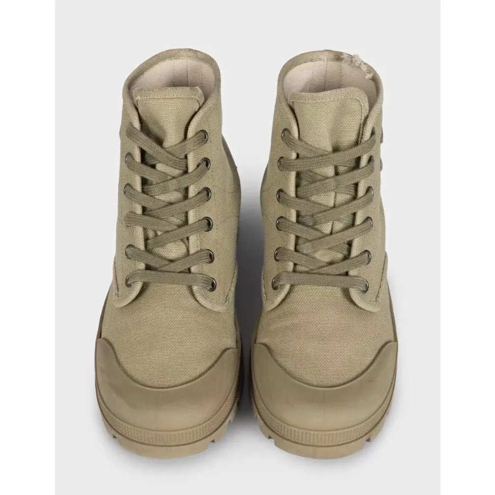 Celine Green Logo Lace-Up Boots - Authentic EU 38 Pre-owned Green Lace Good - Back View