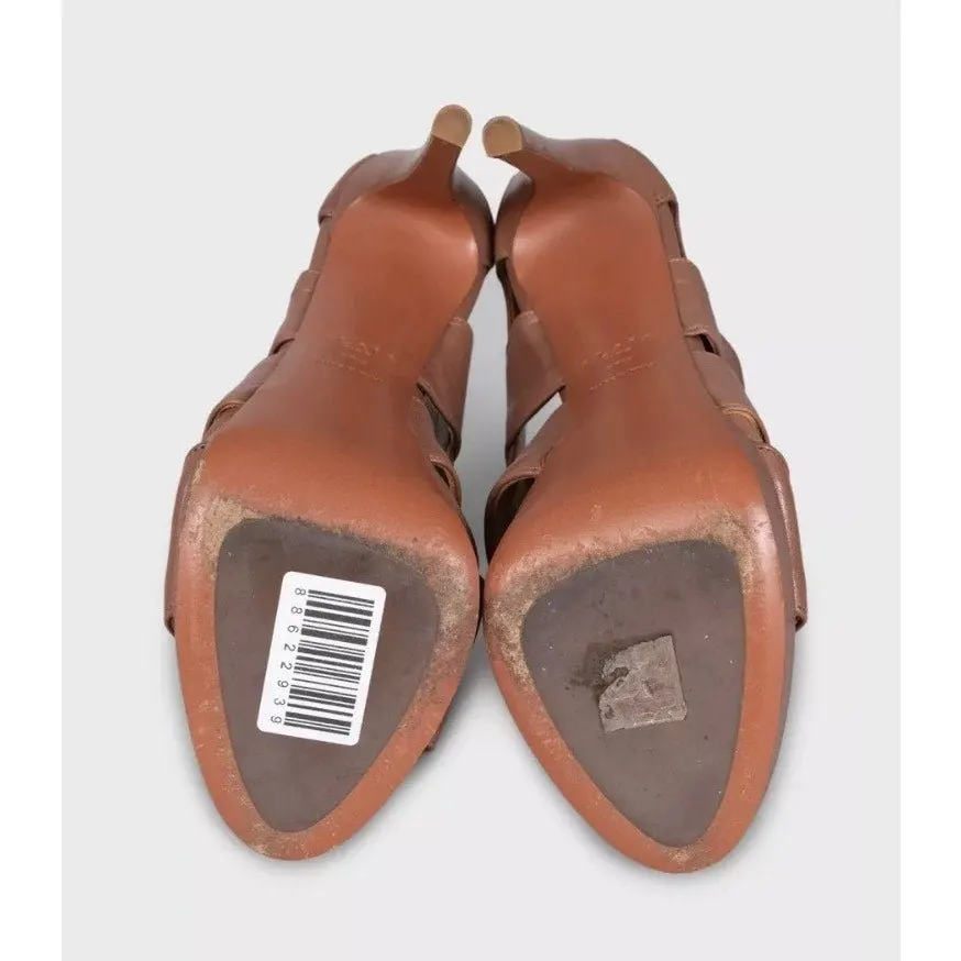 Alaïa Brown Leather Zip-Up Stiletto Sandals - EU 37.5 Pre-owned Brown Leather Good - Box View