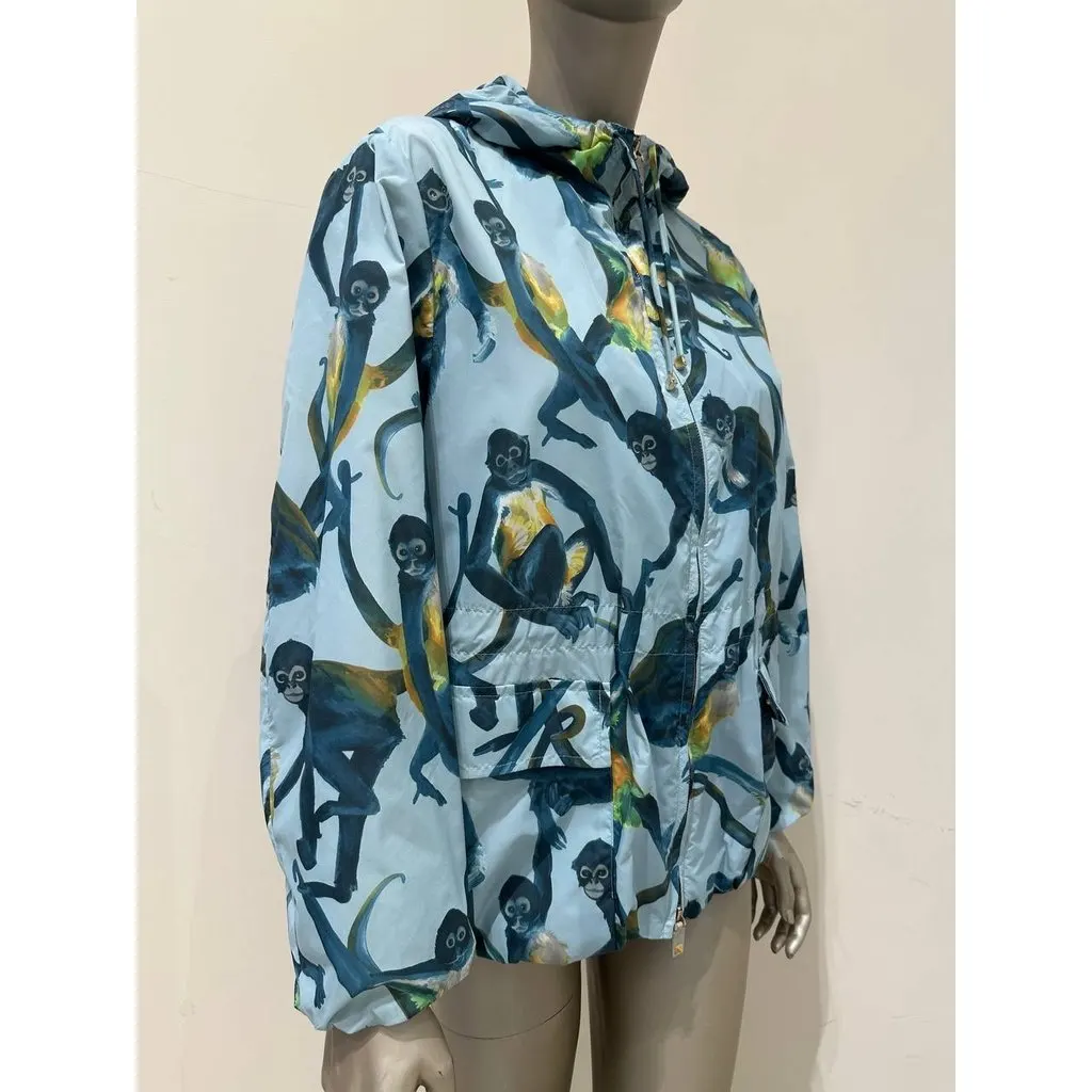 valentino Sub-Zero Couture Monkey Print Hooded Jacket IT 40 Pre-owned Navy Good - Inside View