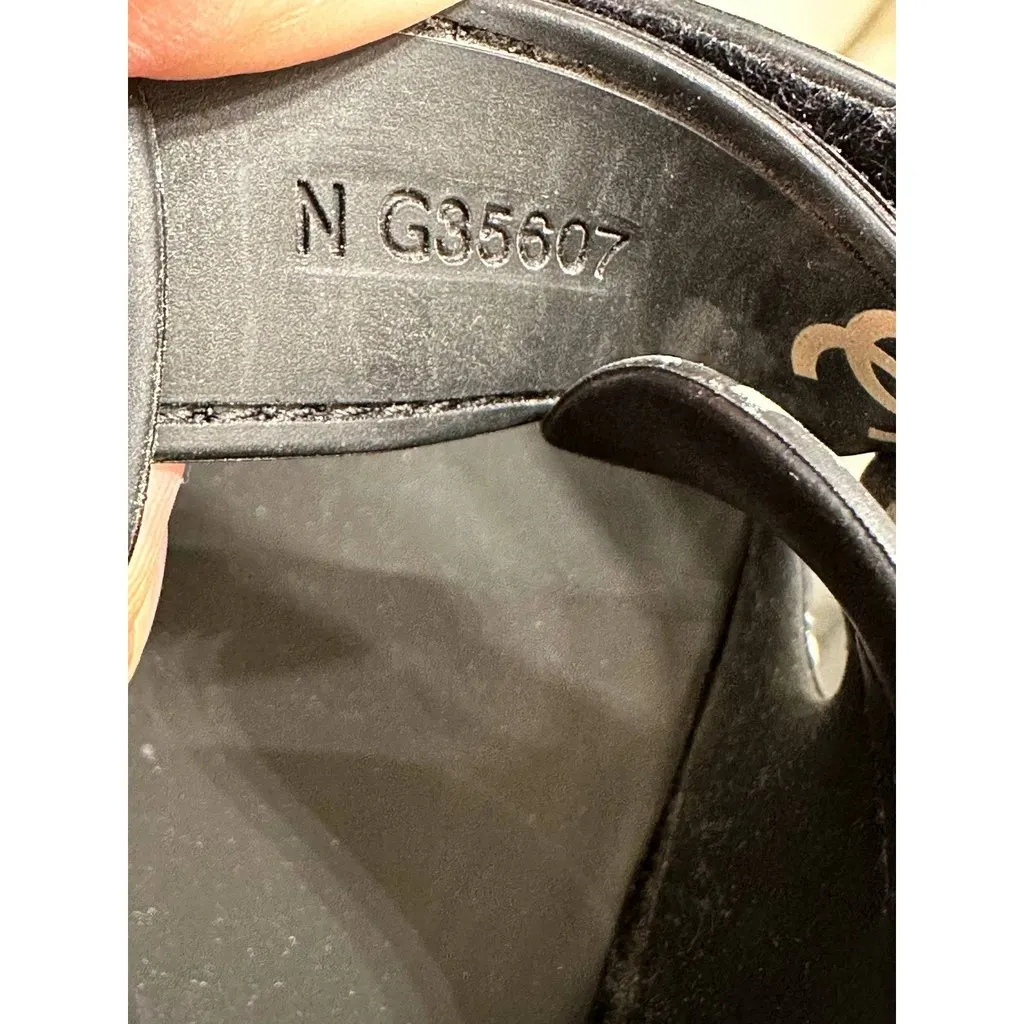Chanel Gate No.5 Black Dad Sandals - EU 38 Pre-owned Black Good - Box View
