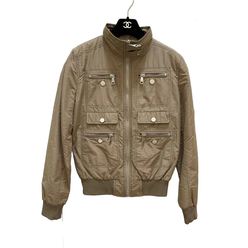 Dolce & Gabbana Beige Bomber Jacket IT 40 Pre-owned
