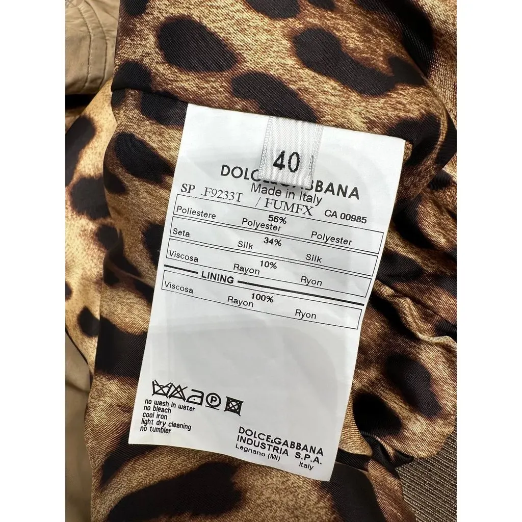 Dolce & Gabbana Beige Bomber Jacket IT 40 Pre-owned Beige Good - Box View